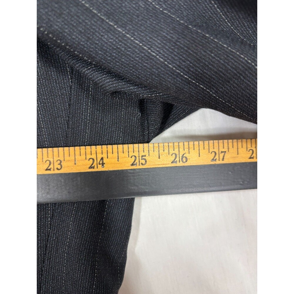 Vintage Roberto Villini Grey Wool Pinstripe Blazer 48R 3 Button Made in Italy - Picture 7 of 8
